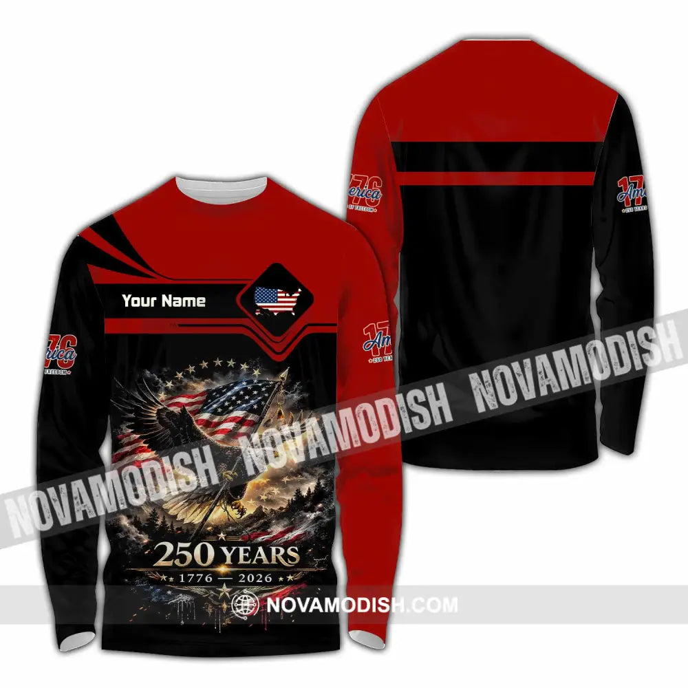 Unisex Shirt - Custom America 250 Years Shirt - Long Sleeve Shirt / S - T-shirt