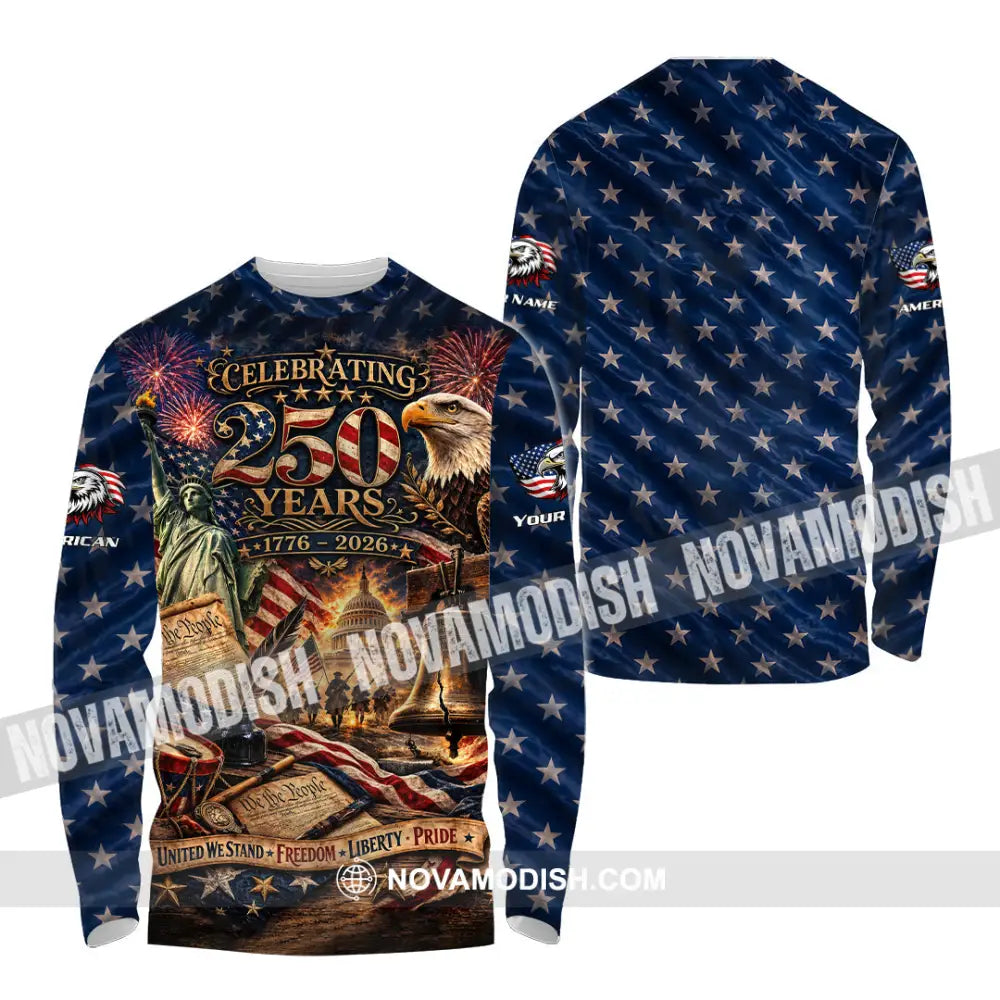 Unisex Shirt - Custom America 250 Years Shirt - Long Sleeve Shirt / S - T-shirt