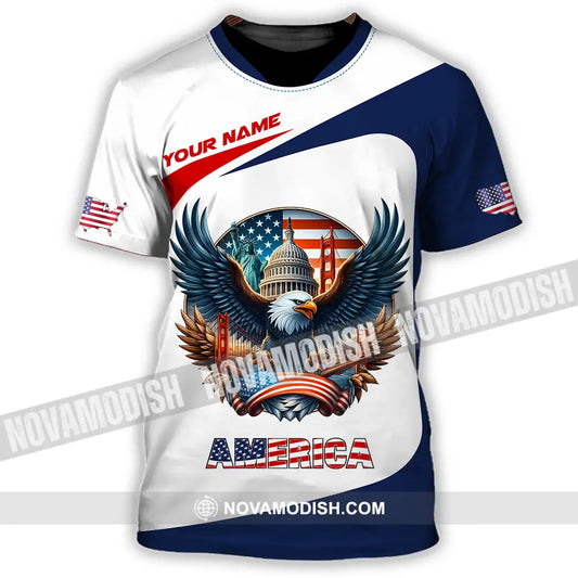 Unisex Shirt - Custom America 3D Shirt T-Shirt / S T-shirt