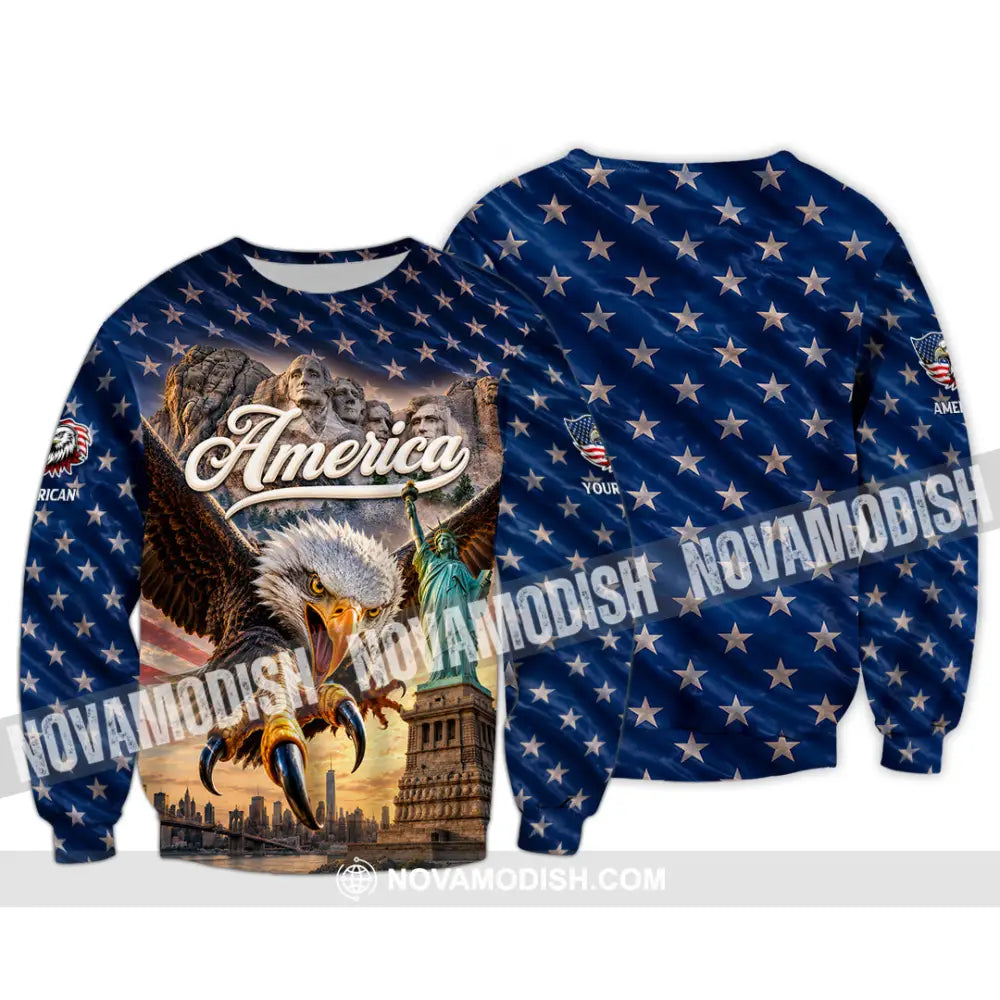 Unisex Shirt - Custom America Shirt - Long Sleeve / S - T-shirt