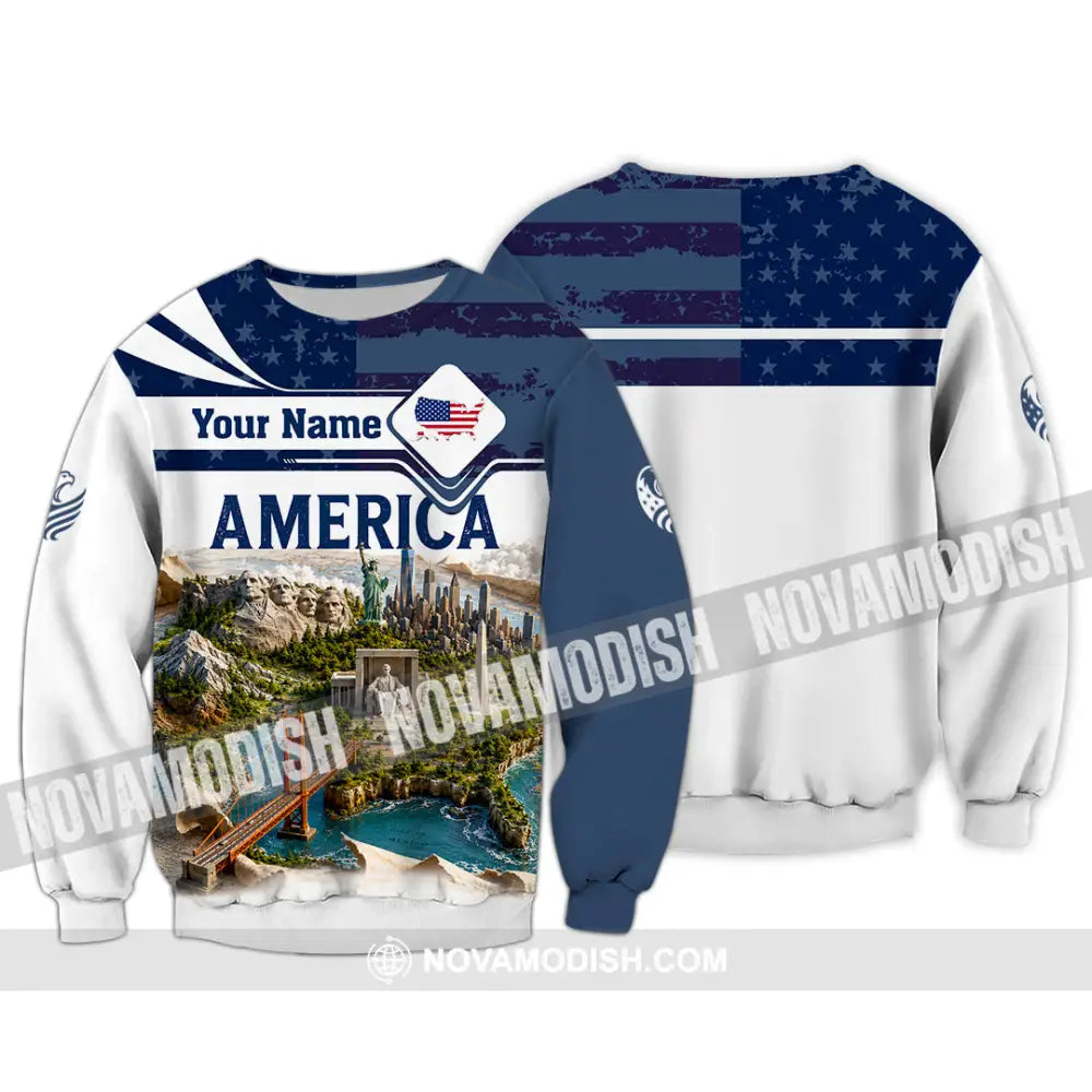 Unisex Shirt - Custom America Shirt - Long Sleeve / S - T-shirt
