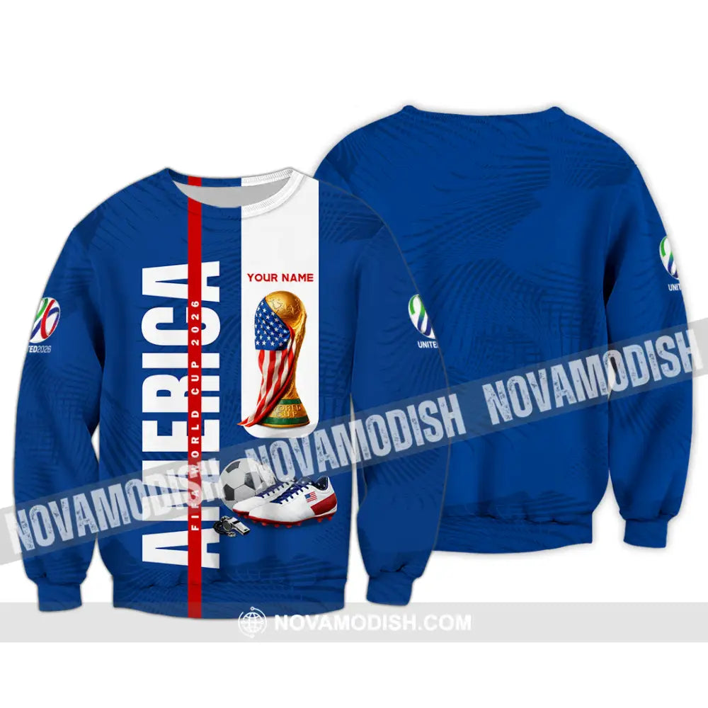 Unisex Shirt - Custom America World Cup 2026 3D Shirt Long Sleeve / S T-shirt