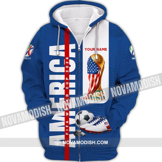 Unisex Shirt - Custom America World Cup 2026 3D Shirt Zipper Hoodie / S T-shirt