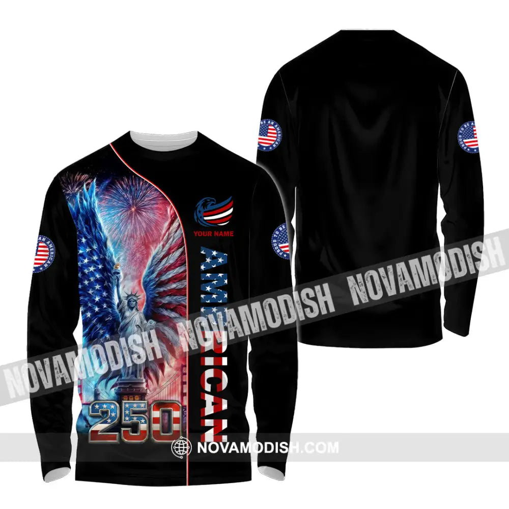 Unisex Shirt - Custom American 250 3D Shirt Long Sleeve Shirt / S T-shirt