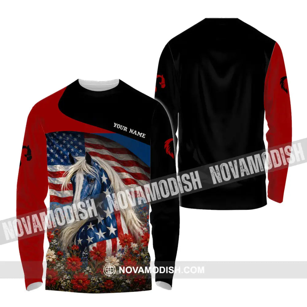Unisex Shirt - Custom American Shirt - Long Sleeve Shirt / S - T-shirt