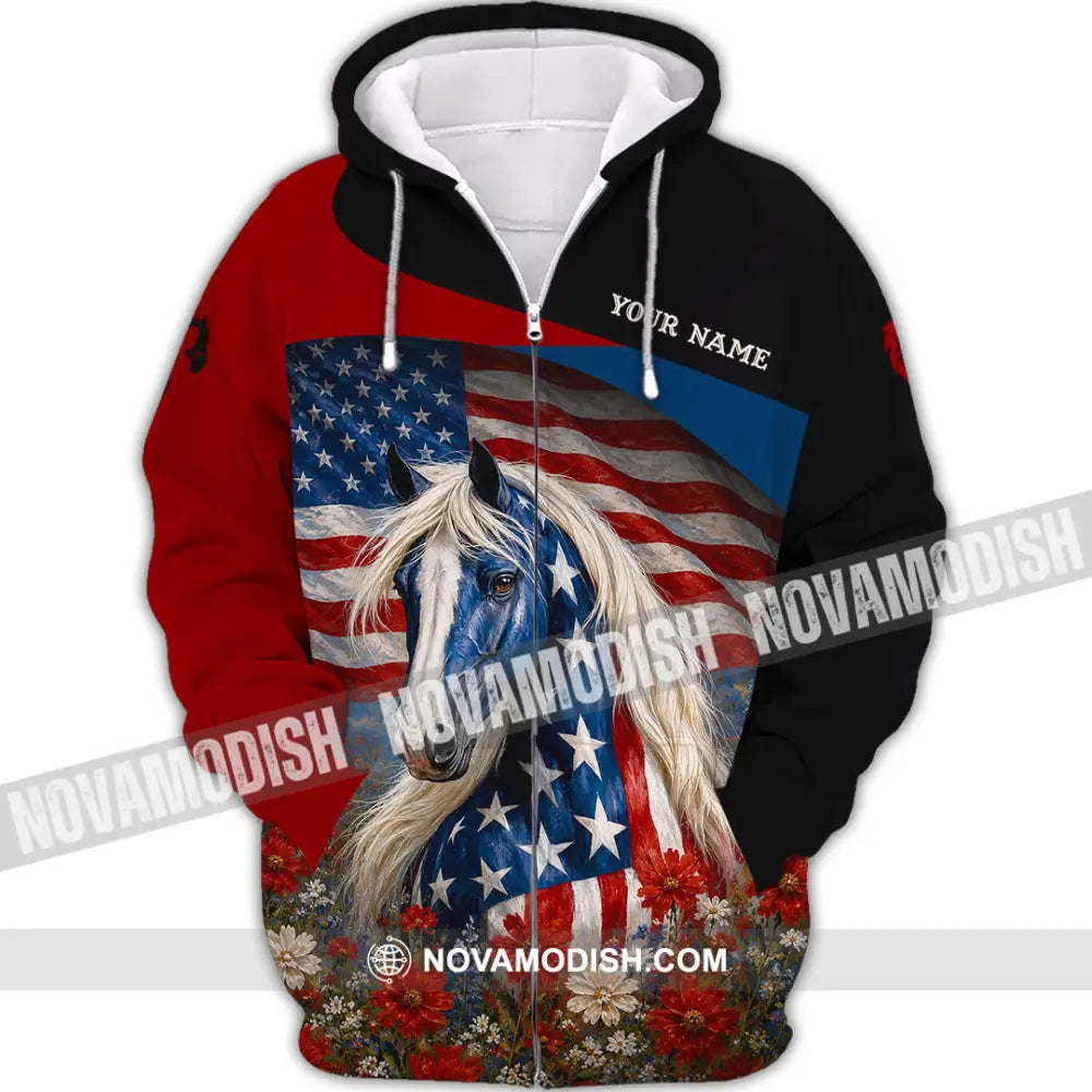 Unisex Shirt - Custom American Shirt - Zipper Hoodie / S - T-shirt