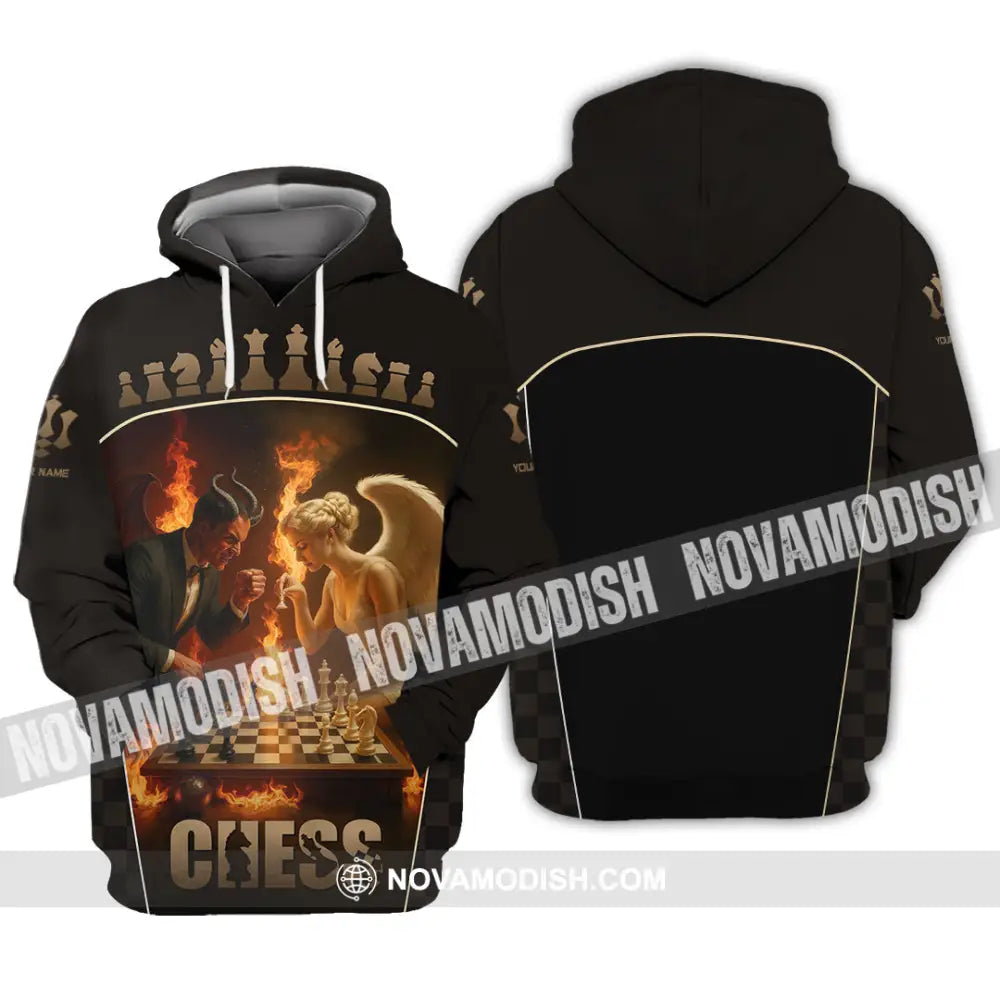 Unisex Shirt - Custom Angels & Demons Chess Shirt For Couple Hoodie / S T-shirt