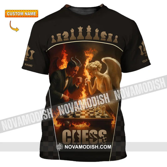 Unisex Shirt - Custom Angels & Demons Chess Shirt For Couple T-shirt
