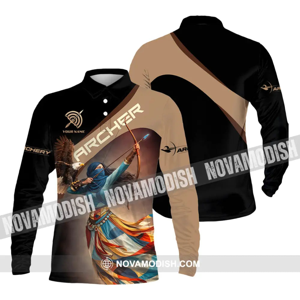 Unisex Shirt - Custom Archer 3D Shirt Long Sleeve Polo / S T-shirt