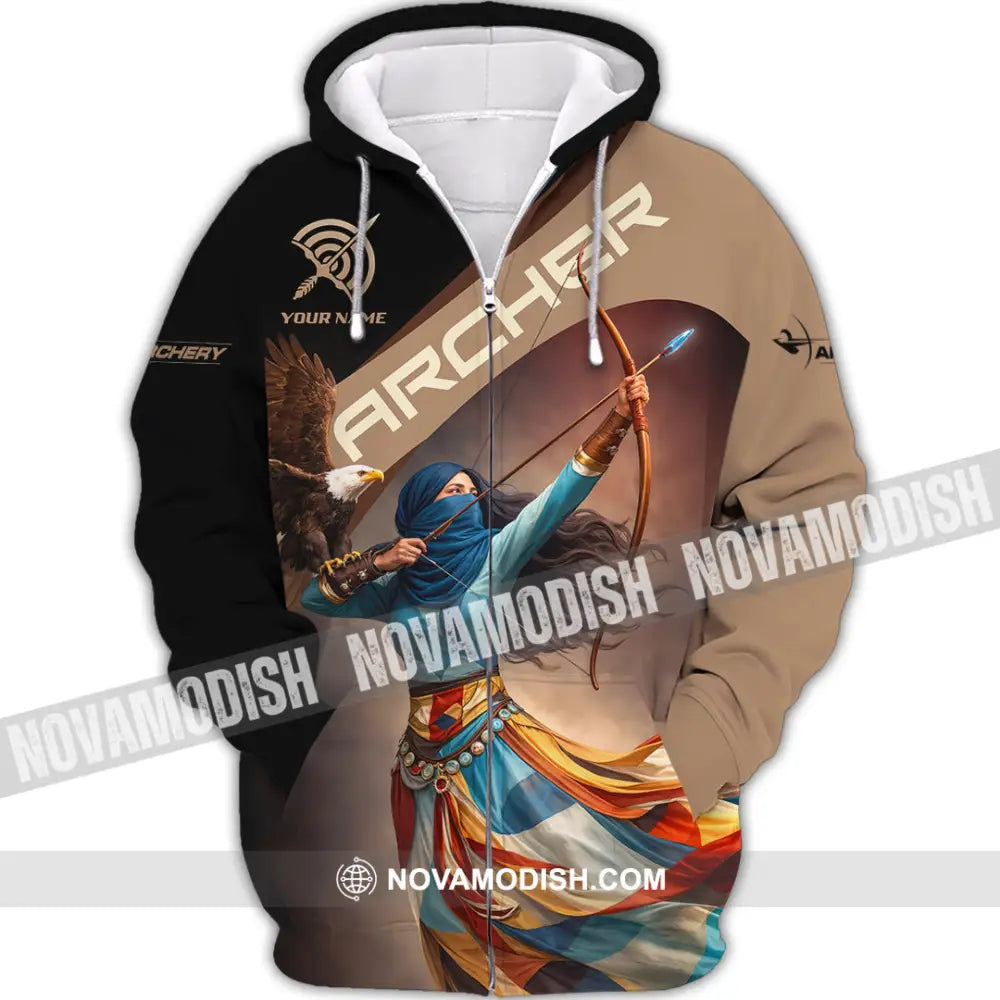 Unisex Shirt - Custom Archer 3D Shirt Zipper Hoodie / S T-shirt
