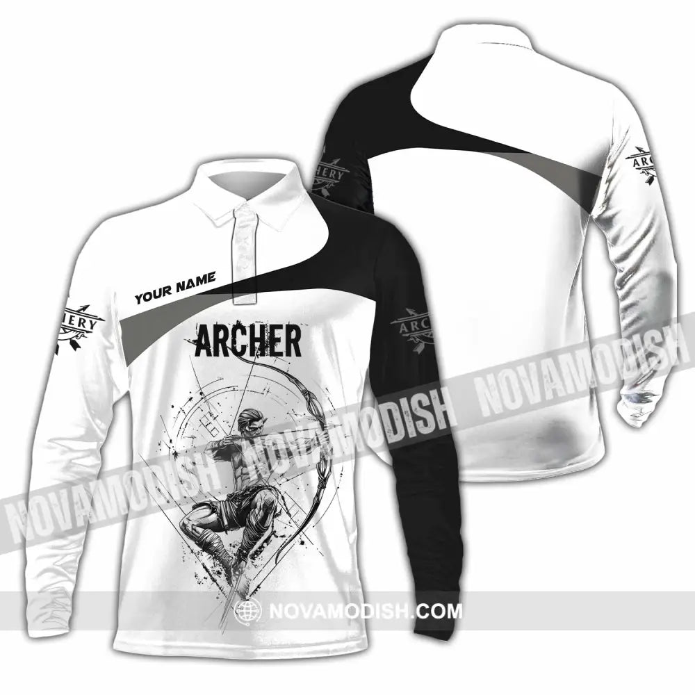 Unisex Shirt - Custom Archer Shirt Long Sleeve Polo / S T-shirt