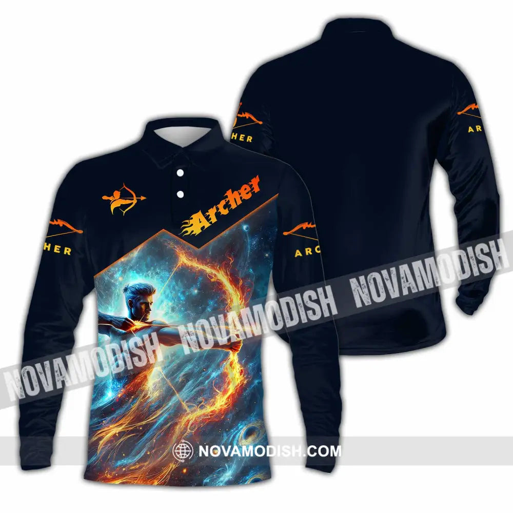 Unisex Shirt - Custom Archer Sport Shirt Long Sleeve Polo / S T-shirt