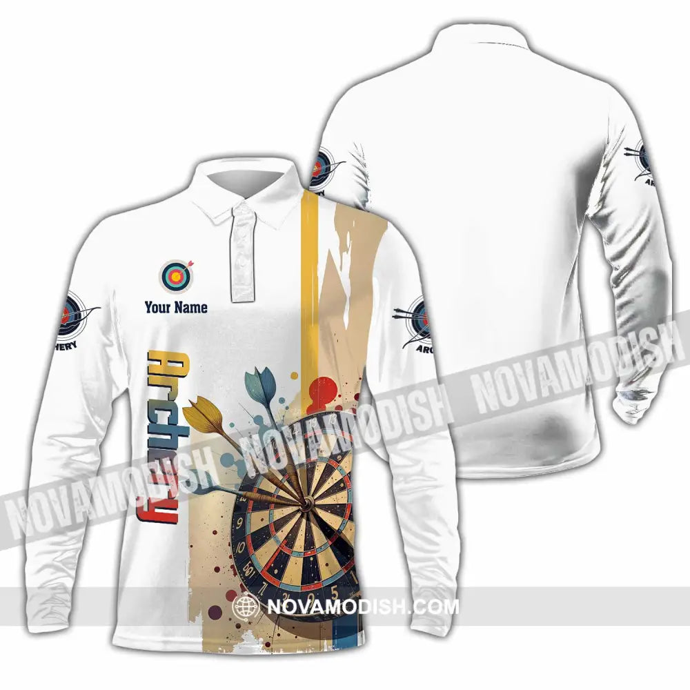 Unisex Shirt - Custom Archery 3D Shirt Long Sleeve Polo / S T-shirt