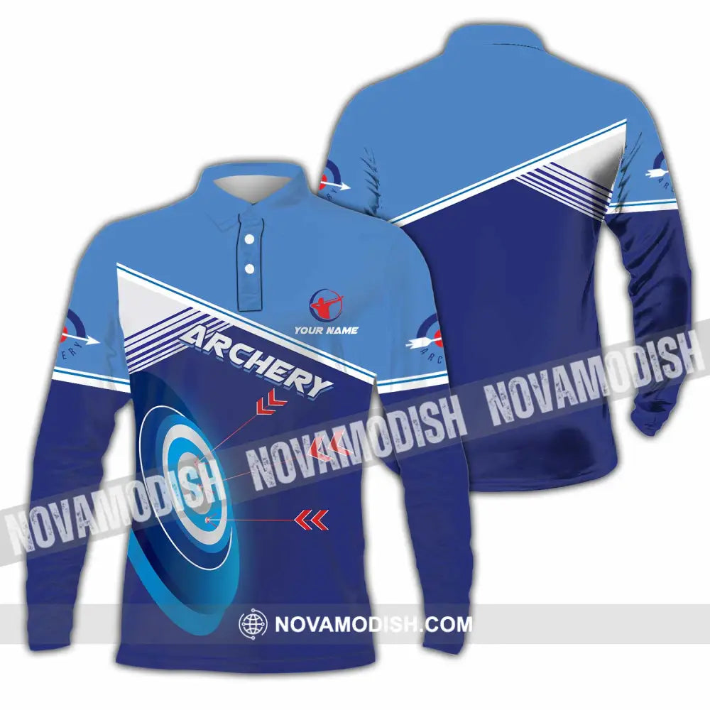 Unisex Shirt - Custom Archery 3D Shirt Long Sleeve Polo / S T-shirt