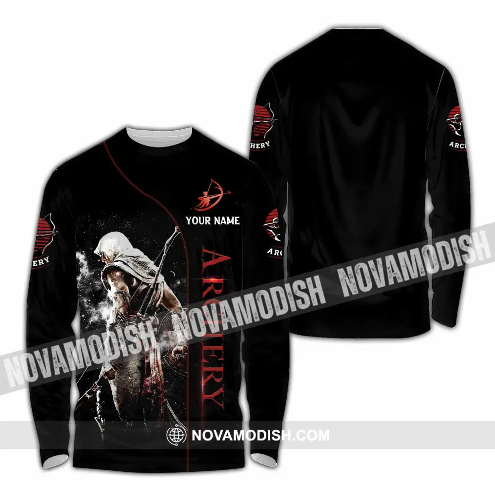 Unisex Shirt - Custom Archery 3D Shirt Long Sleeve Shirt / S T-shirt