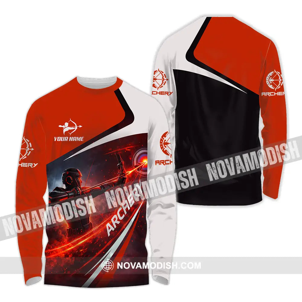 Unisex Shirt - Custom Archery 3D Shirt Long Sleeve Shirt / S T-shirt