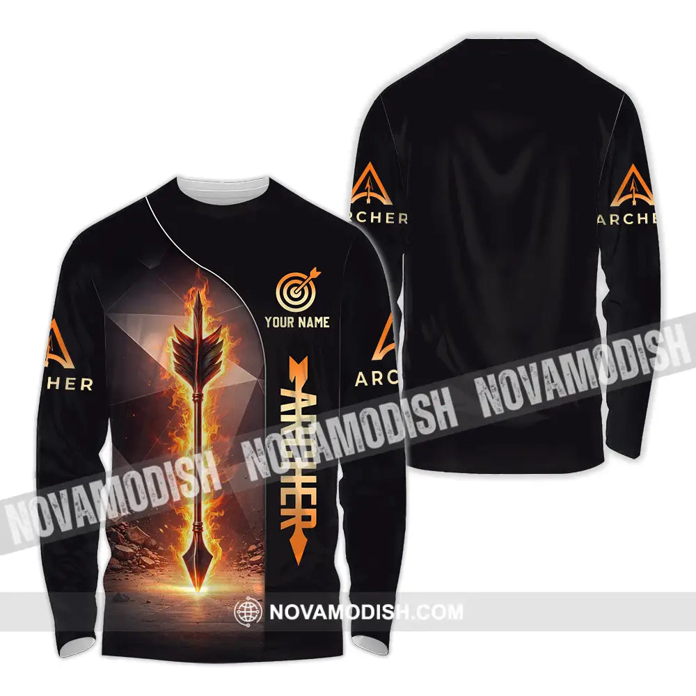 Unisex Shirt - Custom Archery 3D Shirt Long Sleeve Shirt / S T-shirt