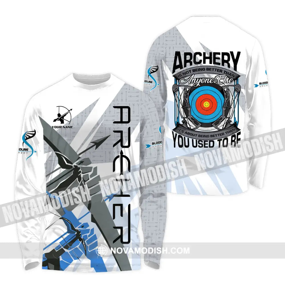 Unisex Shirt - Custom Archery 3D Shirt Long Sleeve Shirt / S T-shirt