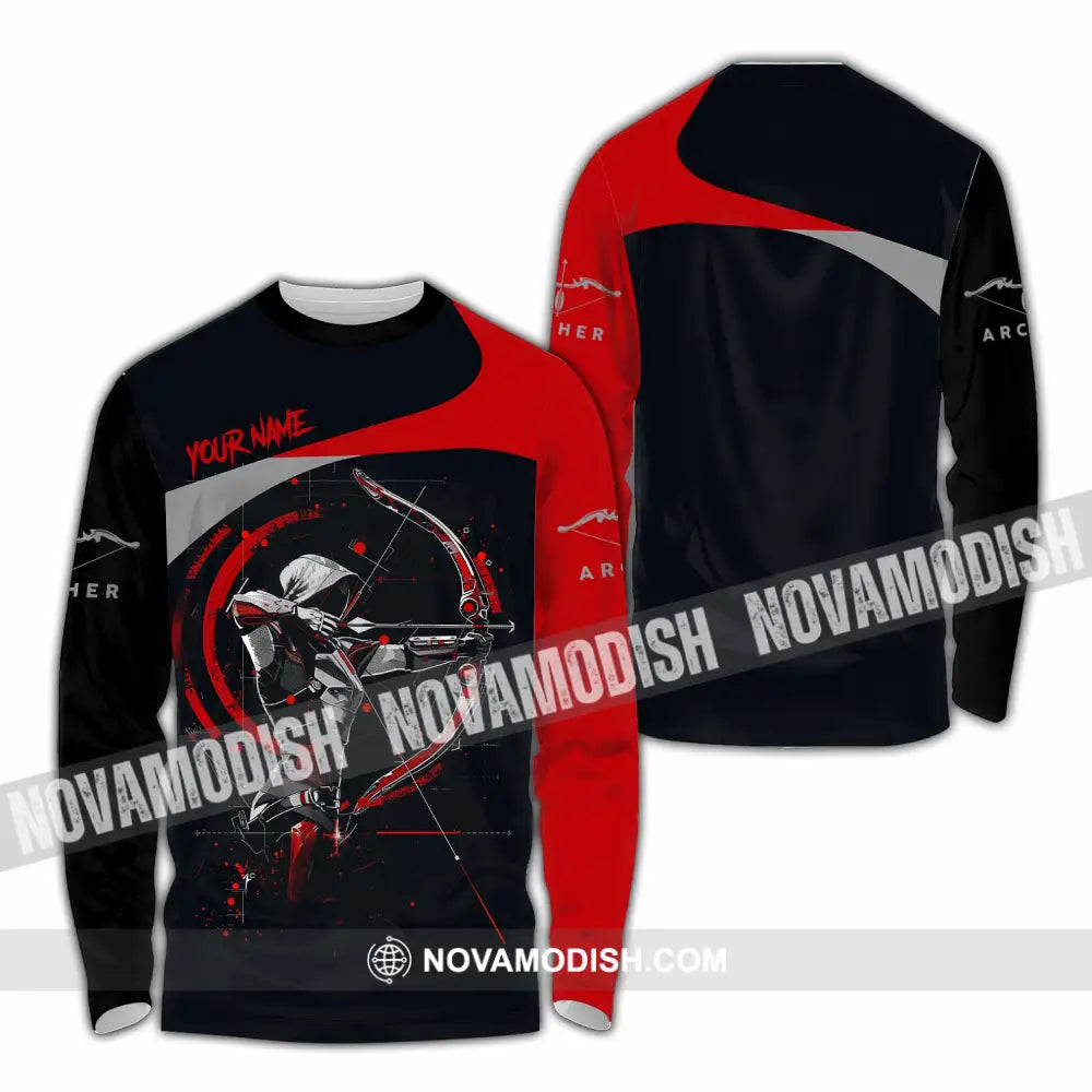Unisex Shirt - Custom Archery 3D Shirt Long Sleeve Shirt / S T-shirt