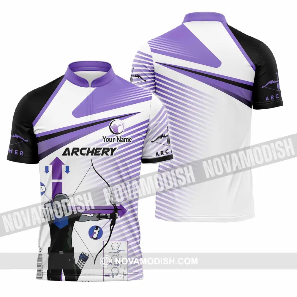 Unisex Shirt - Custom Archery 3D Shirt Zipper Polo Shirt / S T-shirt