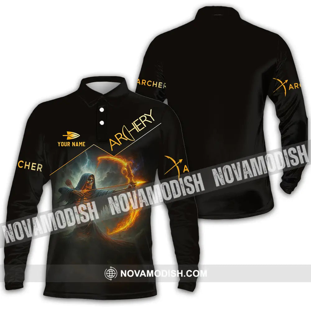 Unisex Shirt - Custom Archery Shirt Long Sleeve Polo / S T-shirt