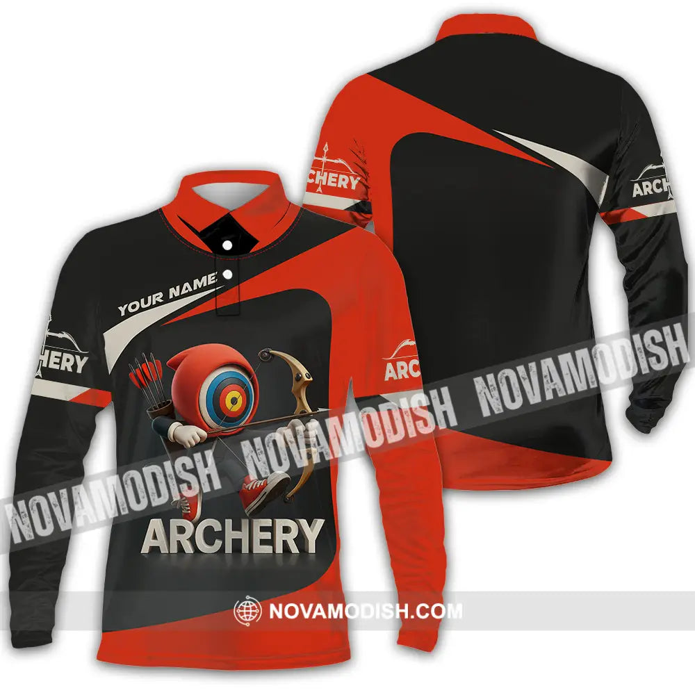 Unisex Shirt - Custom Archery Shirt Long Sleeve Polo / S T-shirt