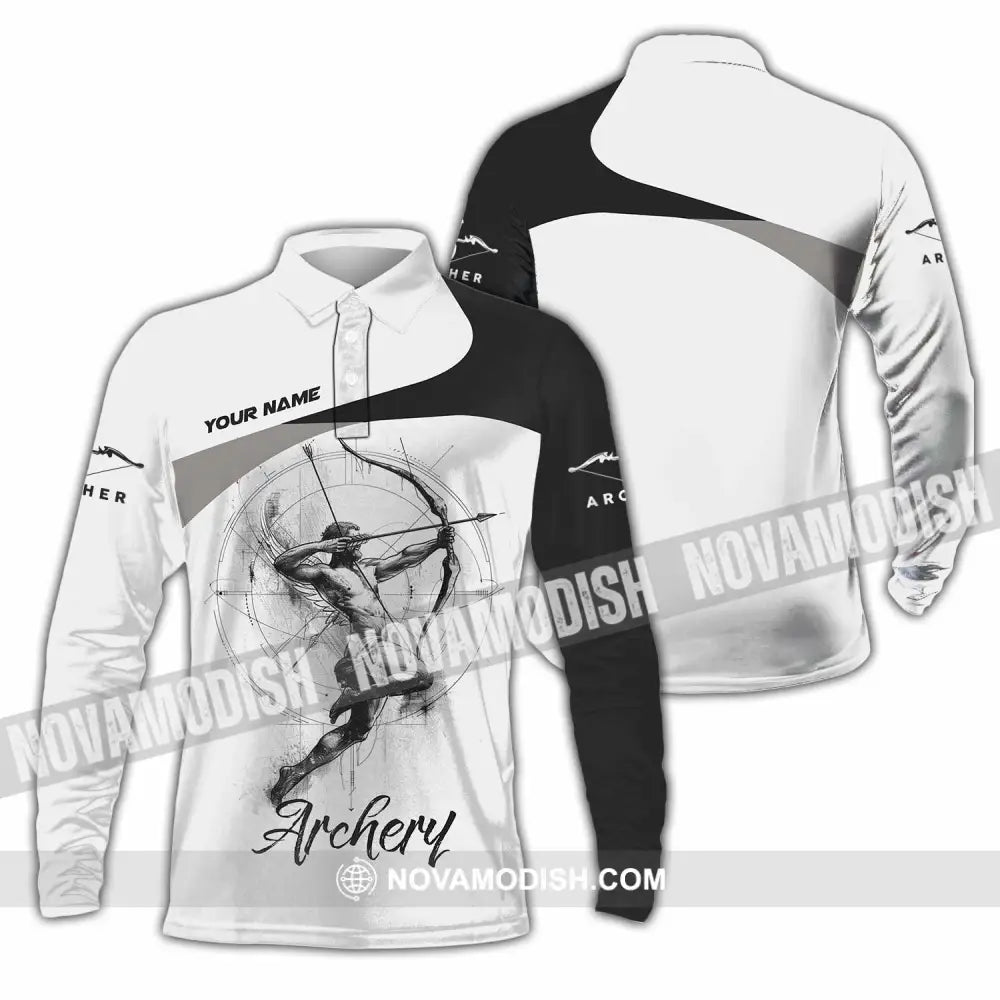 Unisex Shirt - Custom Archery Shirt - Long Sleeve Polo / S - T-shirt