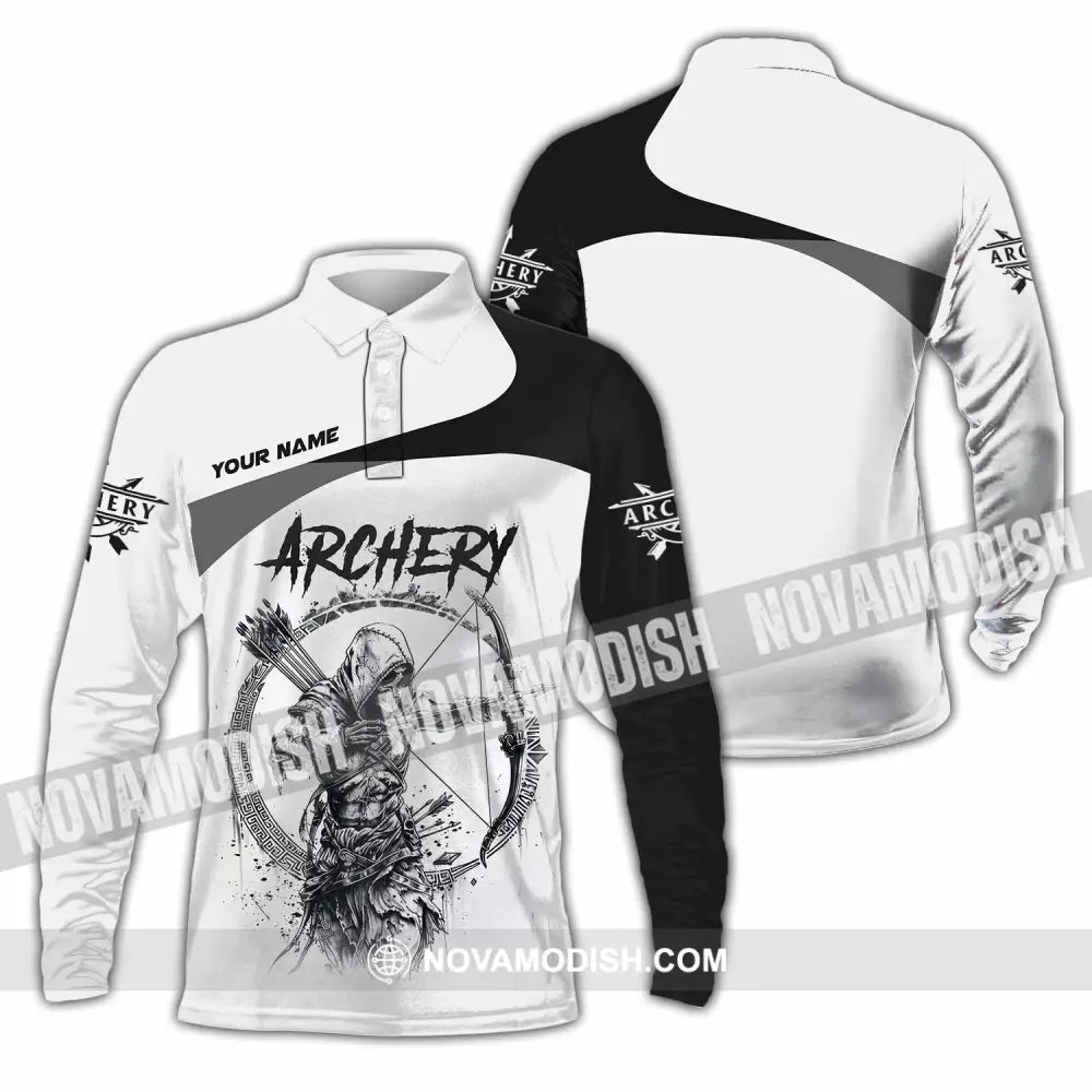 Unisex Shirt - Custom Archery Shirt Long Sleeve Polo / S T-shirt