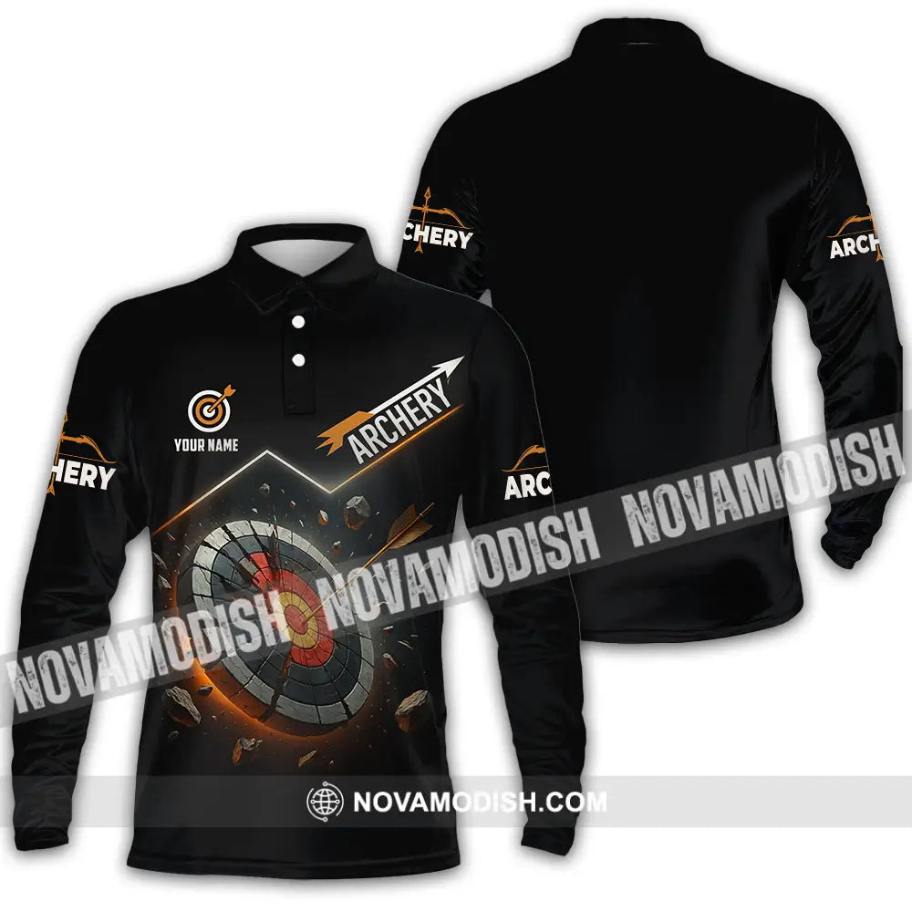 Unisex Shirt - Custom Archery Shirt Long Sleeve Polo / S T-shirt