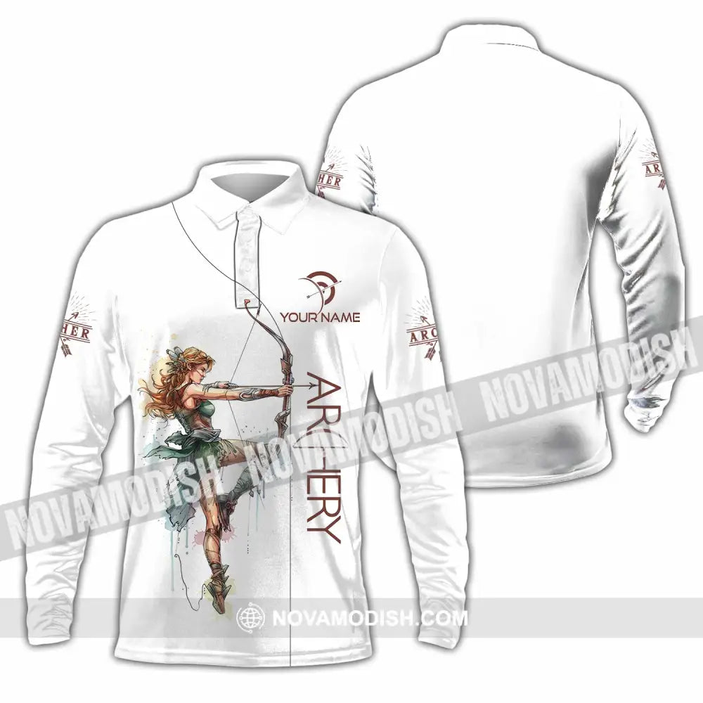 Unisex Shirt - Custom Archery Shirt Long Sleeve Polo / S T-shirt