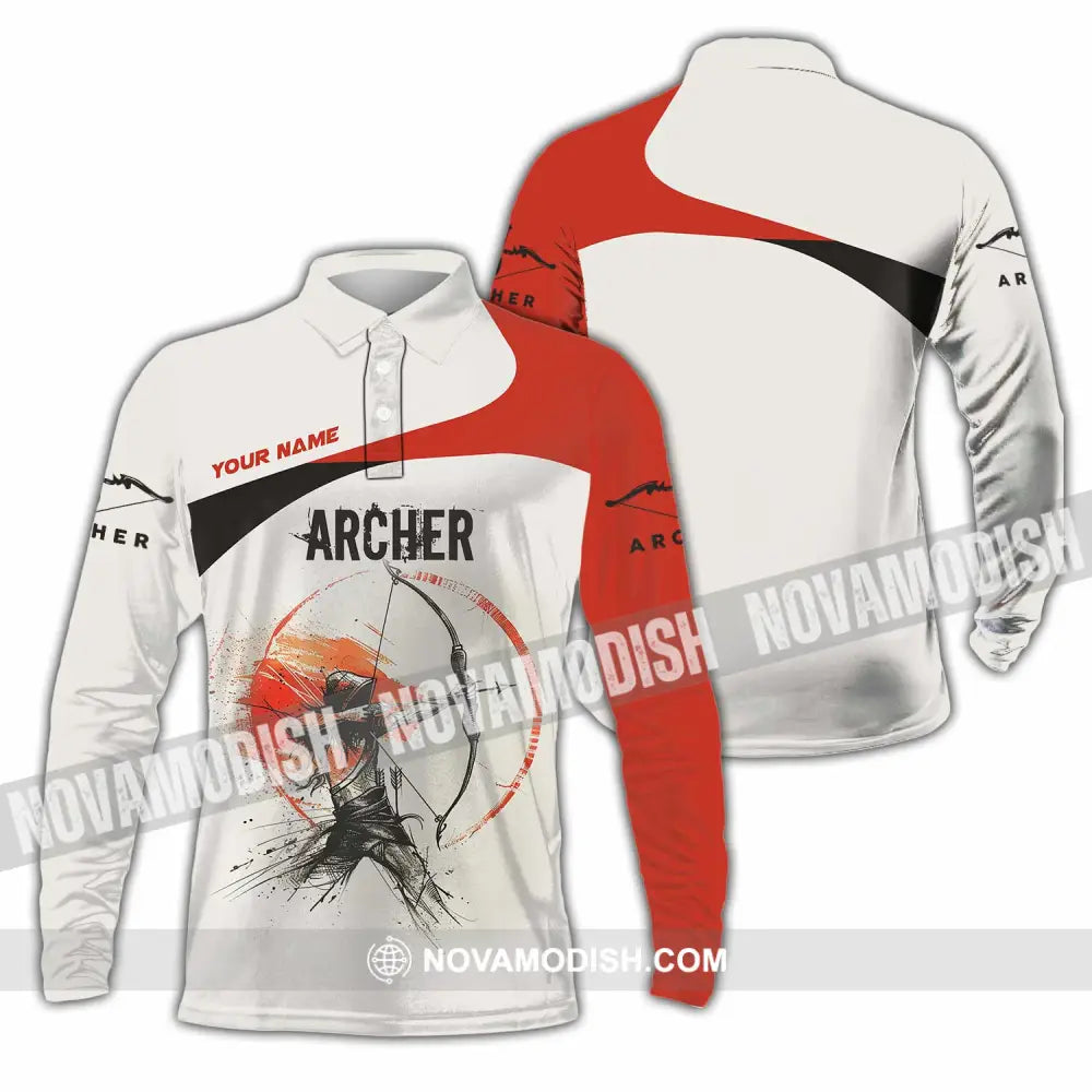 Unisex Shirt - Custom Archery Shirt Long Sleeve Polo / S T-shirt