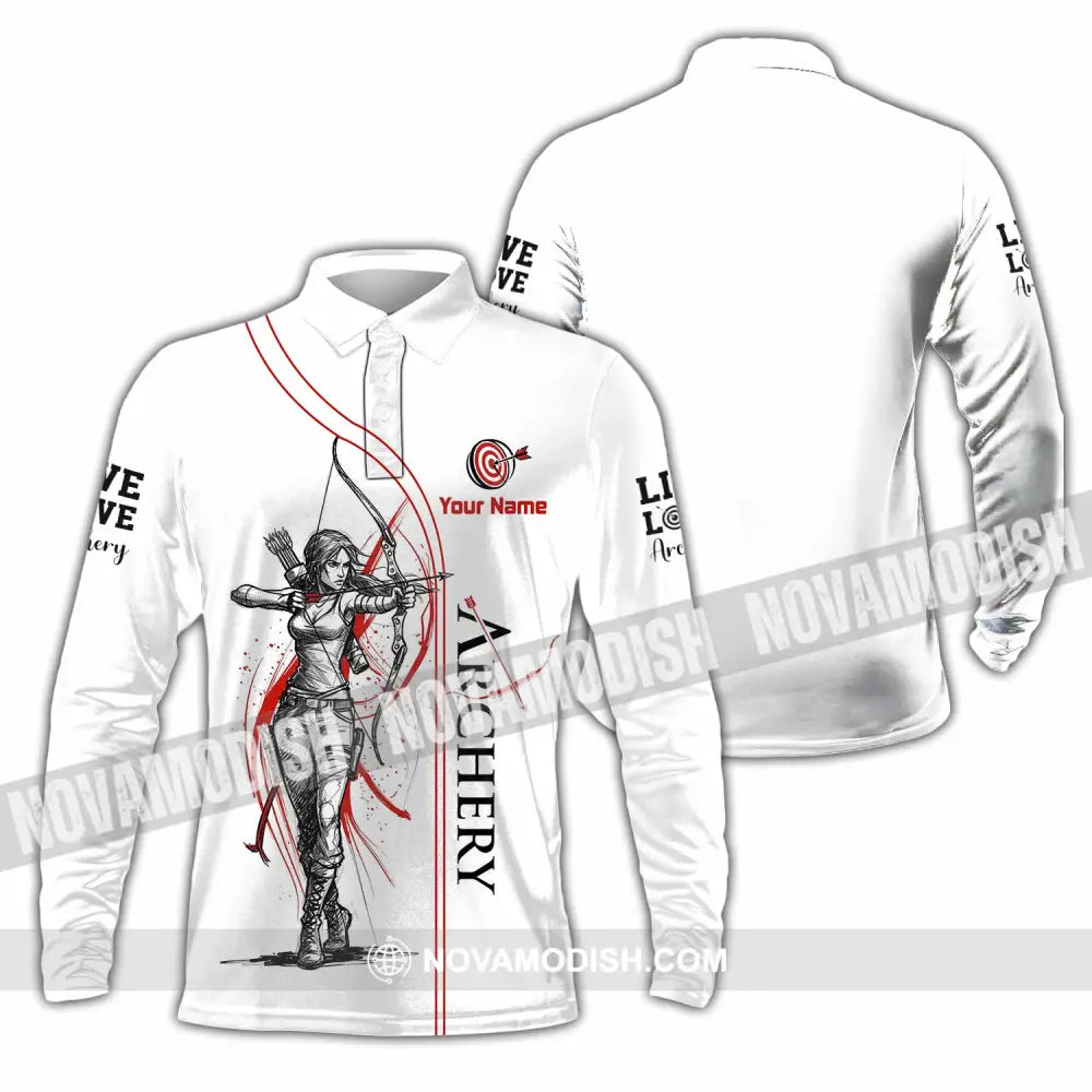 Unisex Shirt - Custom Archery Shirt - Long Sleeve Polo / S - T-shirt