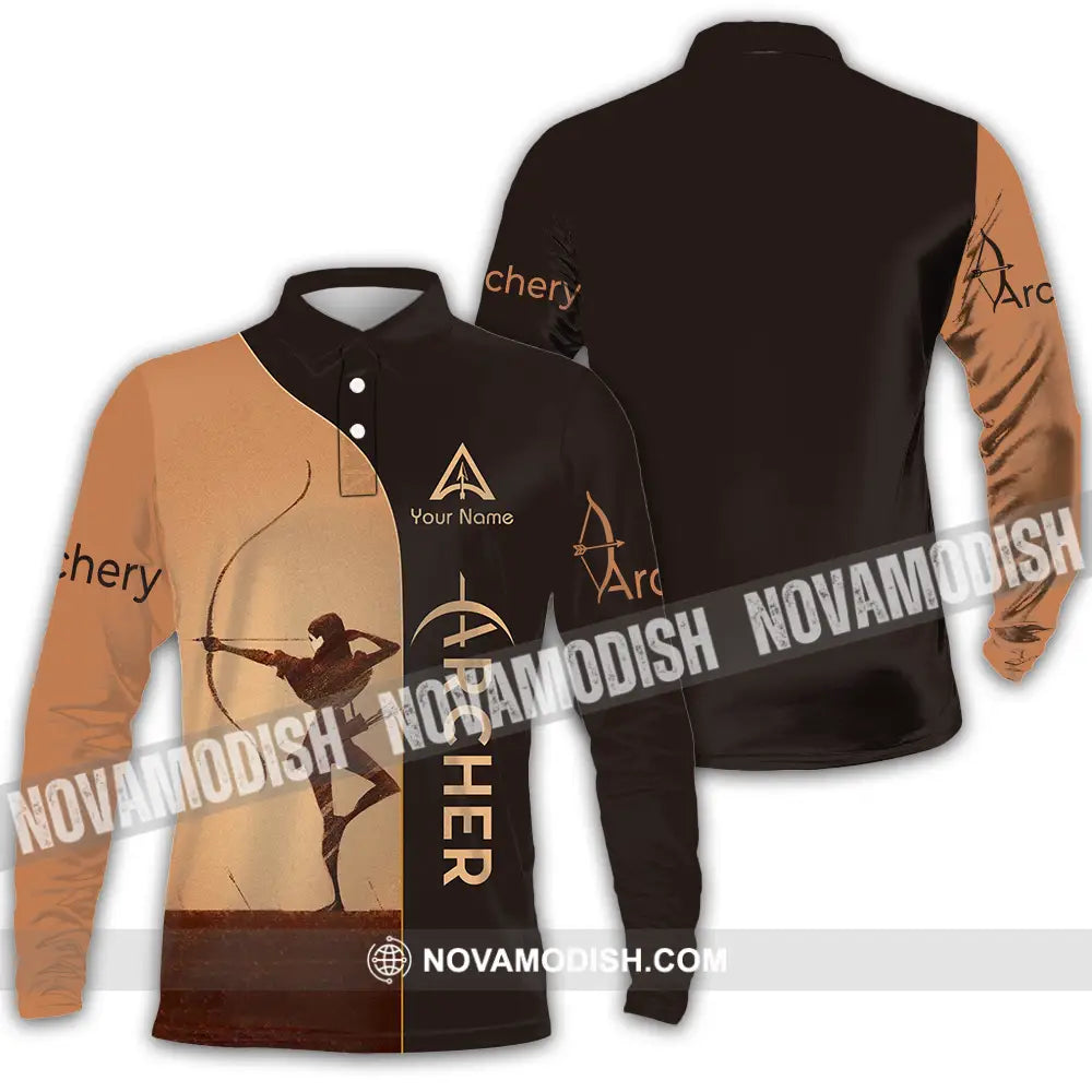 Unisex Shirt - Custom Archery Shirt Long Sleeve Polo / S T-shirt