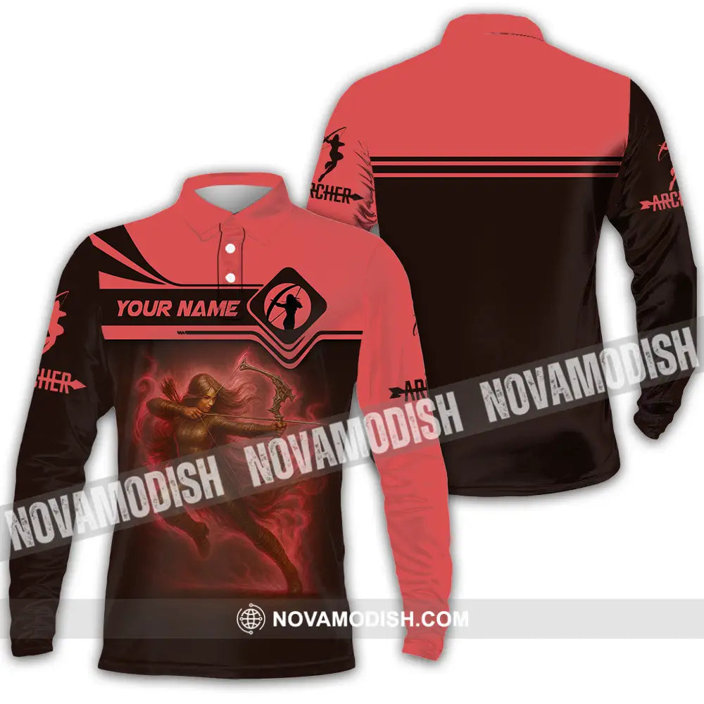 Unisex Shirt - Custom Archery Shirt Long Sleeve Polo / S T-shirt