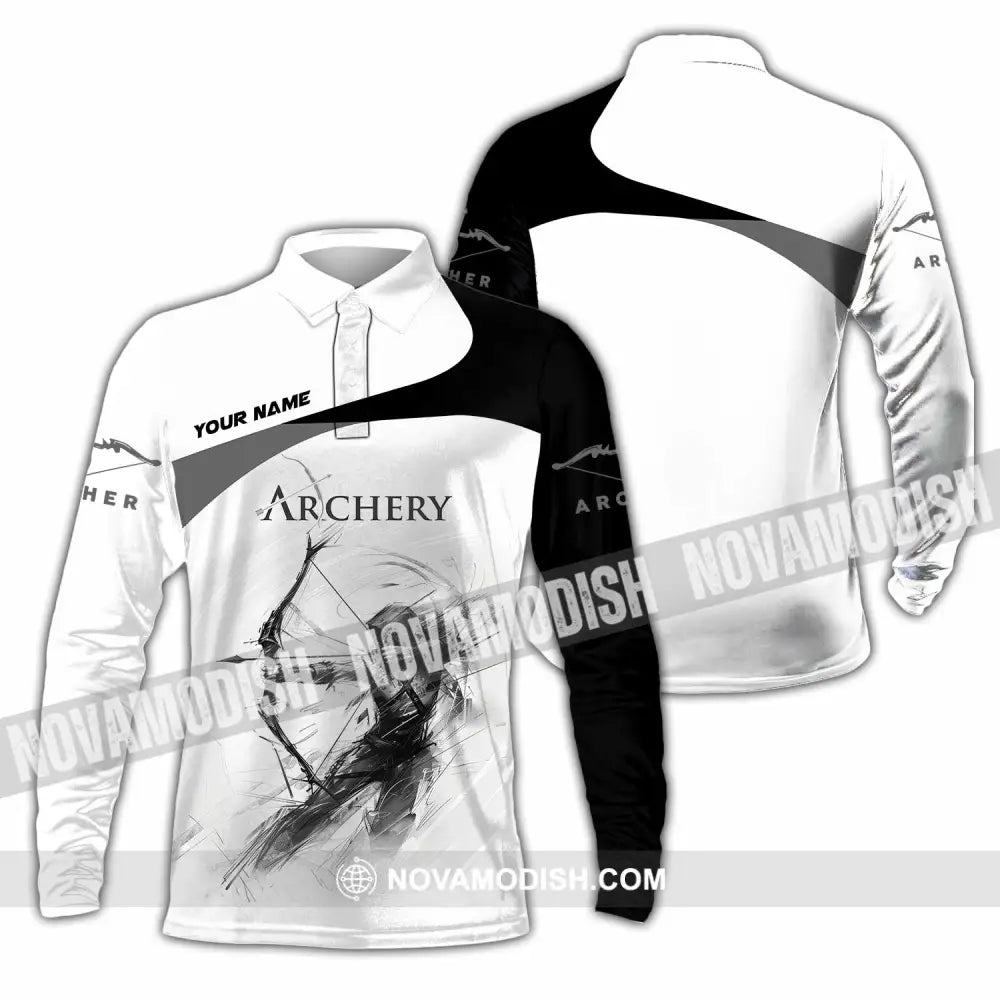 Unisex Shirt - Custom Archery Shirt Long Sleeve Polo / S T-shirt