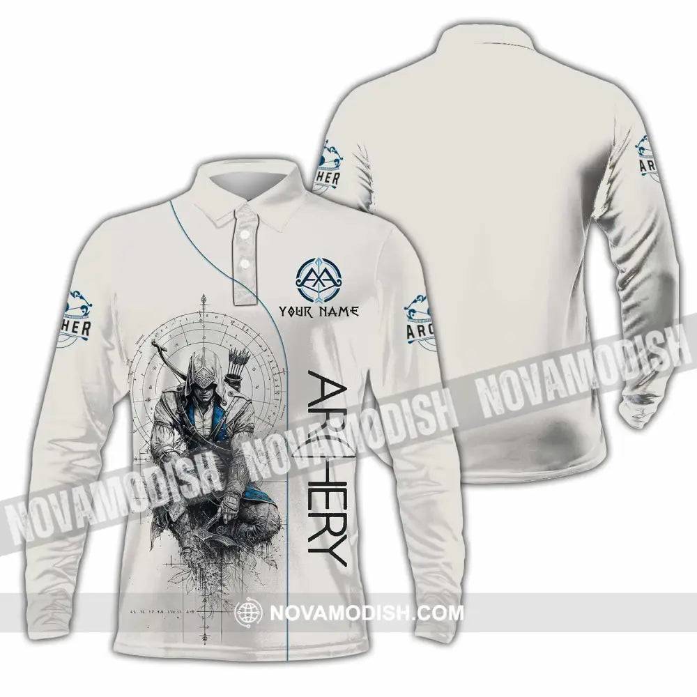 Unisex Shirt - Custom Archery Shirt Long Sleeve Polo / S T-shirt