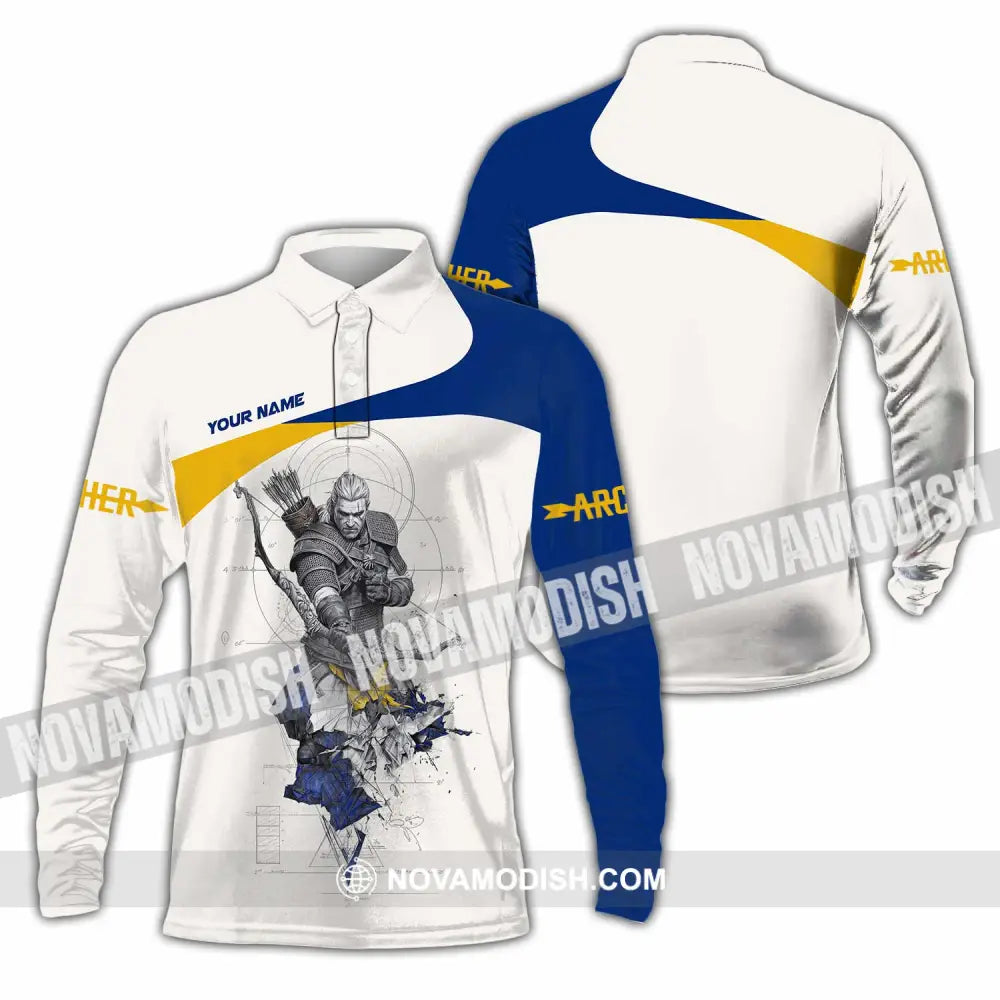 Unisex Shirt - Custom Archery Shirt - Long Sleeve Polo / S - T-shirt