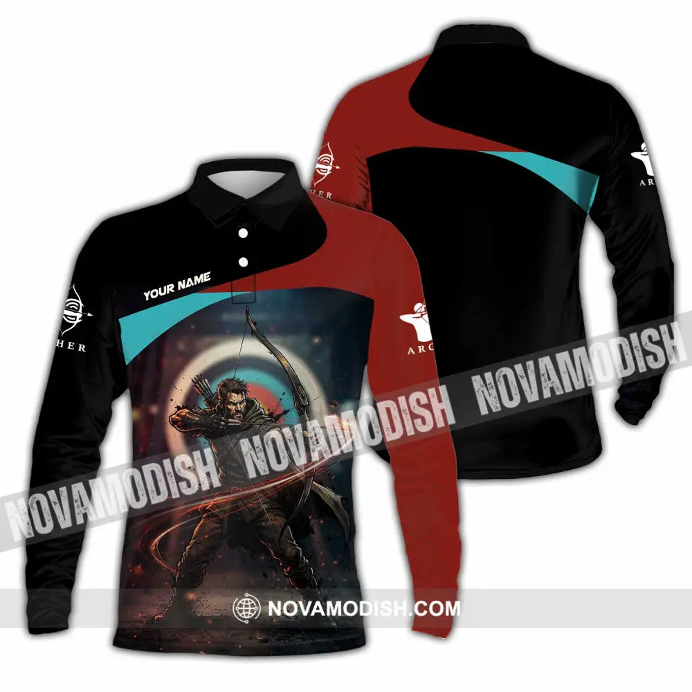 Unisex Shirt - Custom Archery Shirt - Long Sleeve Polo / S - T-shirt