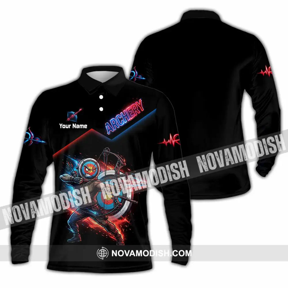 Unisex Shirt - Custom Archery Shirt - Long Sleeve Polo / S - T-shirt