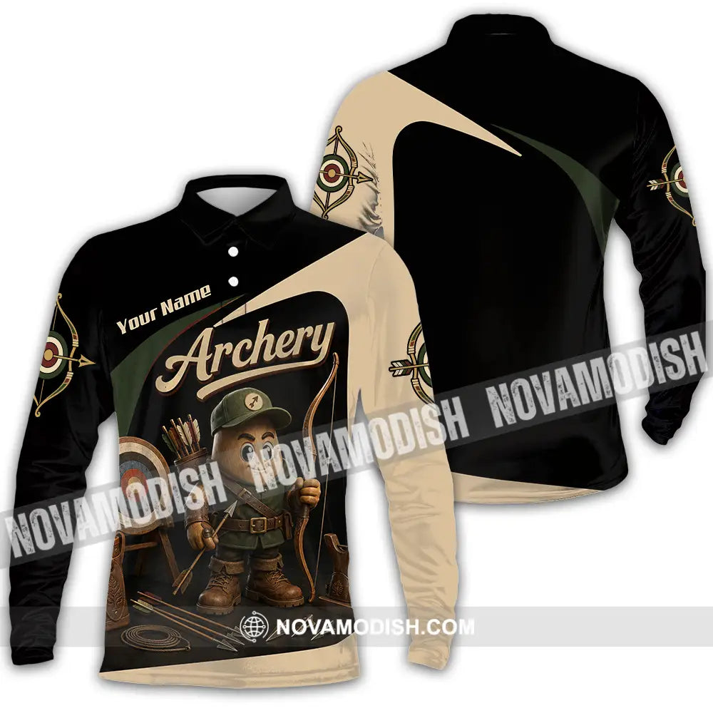 Unisex Shirt - Custom Archery Shirt - Long Sleeve Polo / S - T-shirt