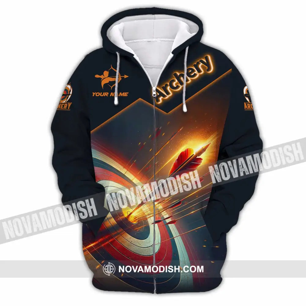 Unisex Shirt - Custom Archery Lover Sport Shirt Zipper Hoodie / S T-shirt