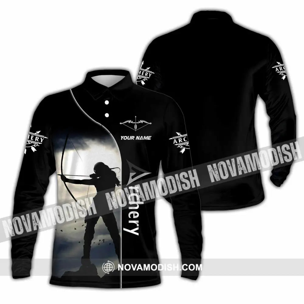 Unisex Shirt - Custom Archery Sport Lover Shirt Long Sleeve Polo / S T-shirt
