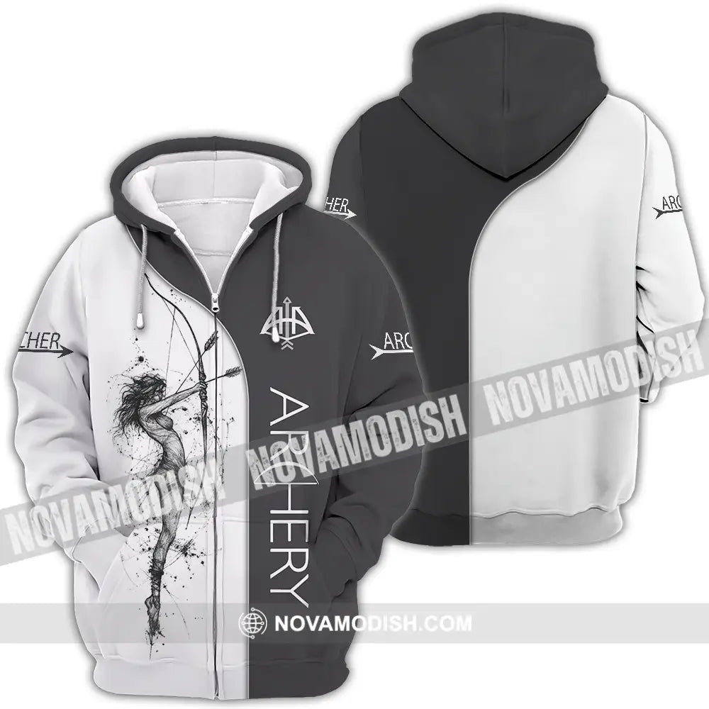 Unisex Shirt - Custom Archery Sport Lover Shirt Zipper Hoodie / S T-shirt