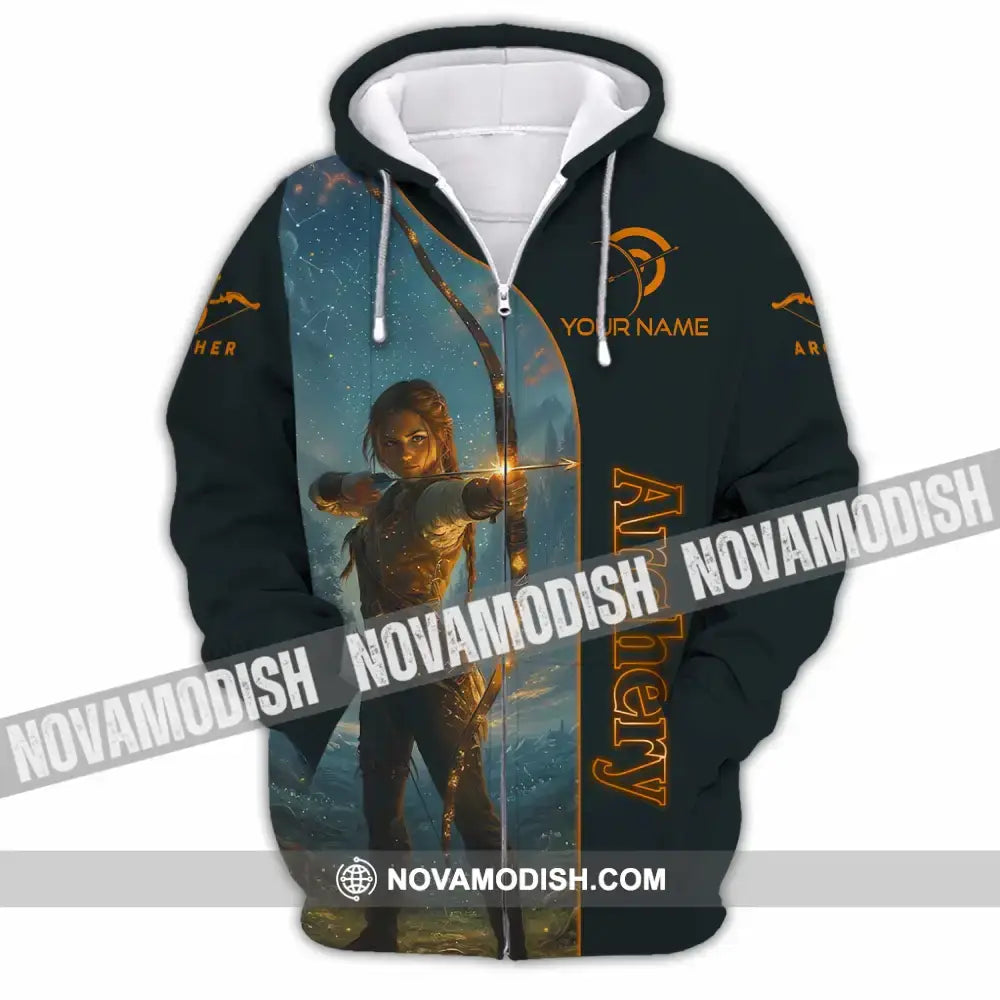 Unisex Shirt - Custom Archery Shirt Zipper Hoodie / S T-shirt