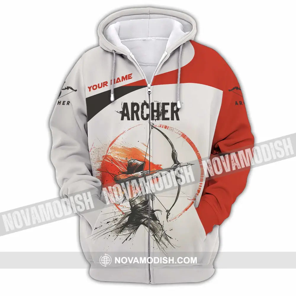 Unisex Shirt - Custom Archery Shirt Zipper Hoodie / S T-shirt