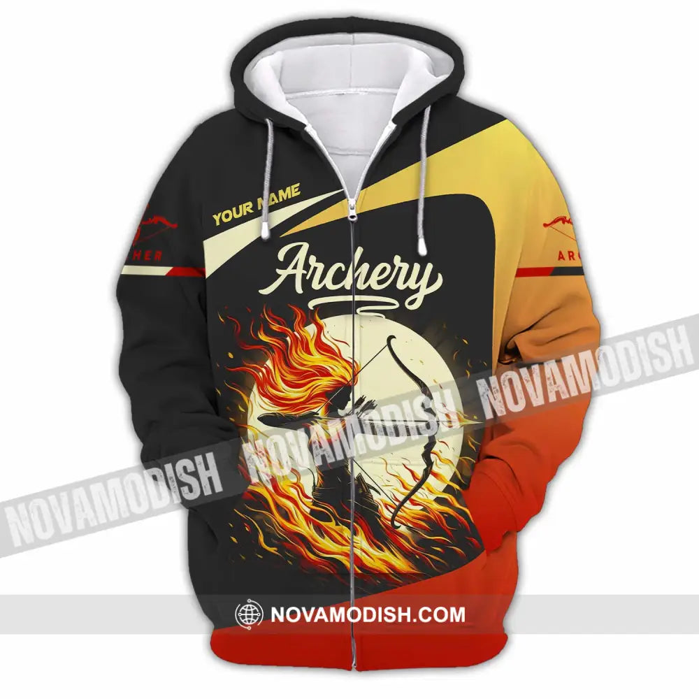 Unisex Shirt - Custom Archery Shirt Zipper Hoodie / S T-shirt