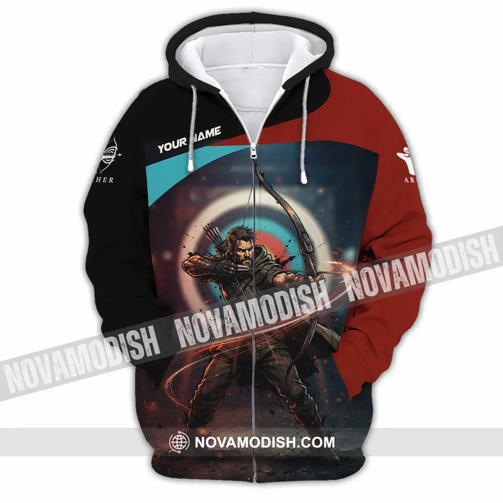 Unisex Shirt - Custom Archery Shirt - Zipper Hoodie / S - T-shirt