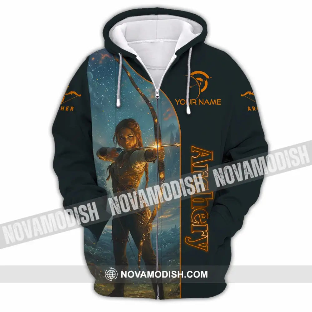 Unisex Shirt - Custom Archery Shirt Zipper Hoodie / S T-shirt