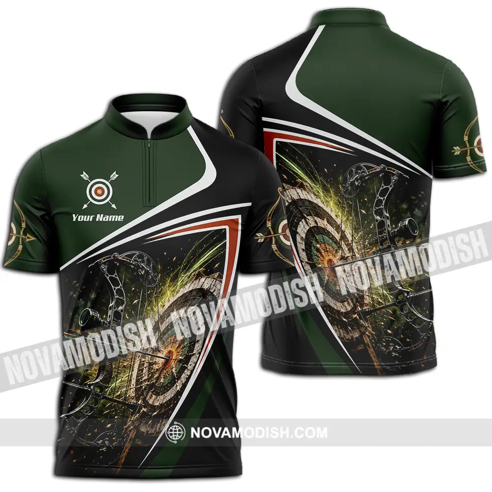 Unisex Shirt - Custom Archery Shirt - Zipper Polo Shirt / S - T-shirt