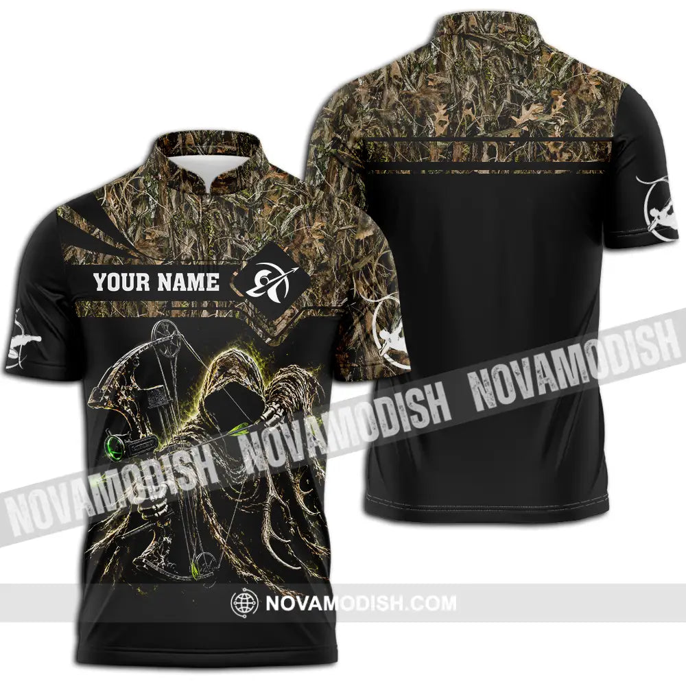 Unisex Shirt - Custom Archery Shirt - Zipper Polo Shirt / S - T-shirt